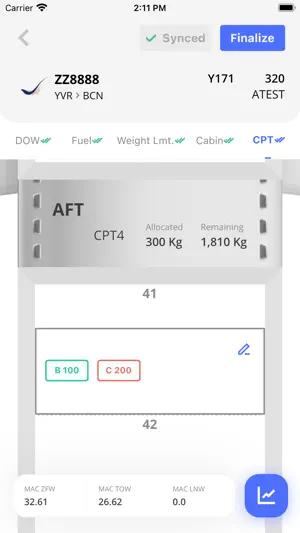 Abomis Weight and Balance