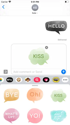 Bubble Texts Stickers