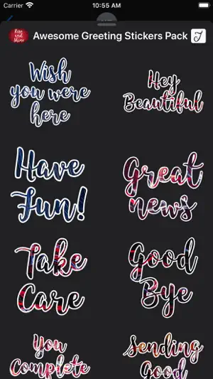 Awesome Greeting Stickers Pack