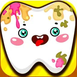 搞 笑 牙 齿 发展中  游戏 拼图 着色 为 女孩 儿童